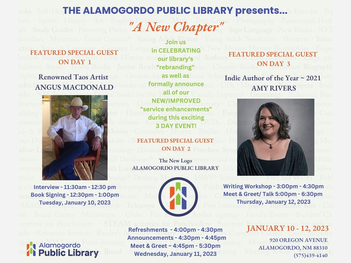 Alamogordo Public Library A New Chapter Celebration 3 Days of