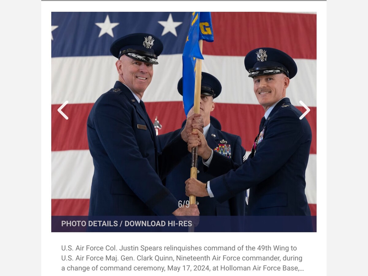 Col. John T. Ethridge Assumed Command of Holloman Air Force Base and Biography 