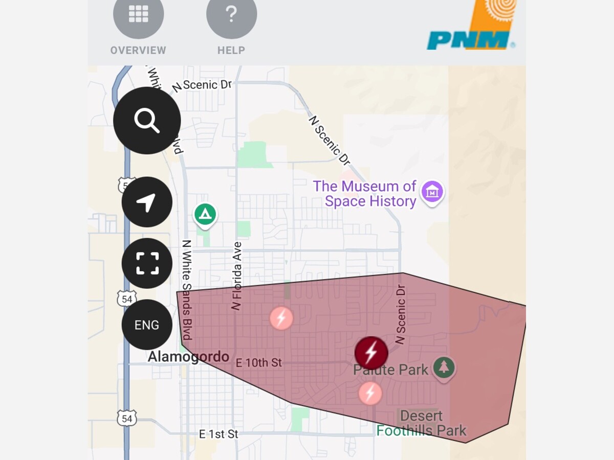 Alamogordo Residents Report Power Outage 