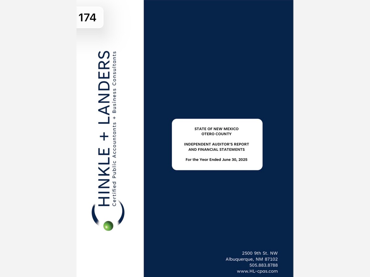 Otero County FY2025 Audit: Marred by Material Weaknesses and Federal Compliance Concerns