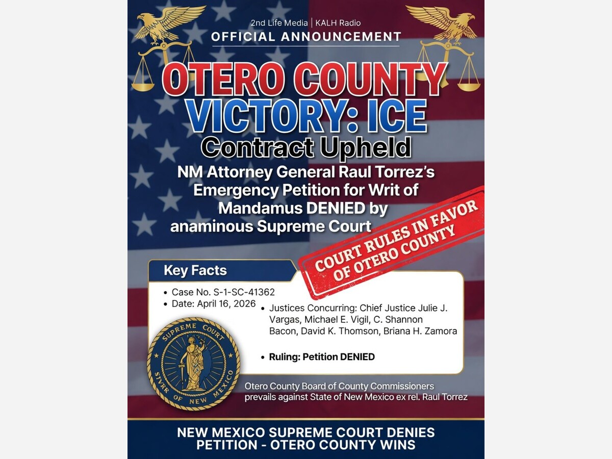  New Mexico Supreme Court Denies AG's Petition — Otero County's ICE Contract Stands