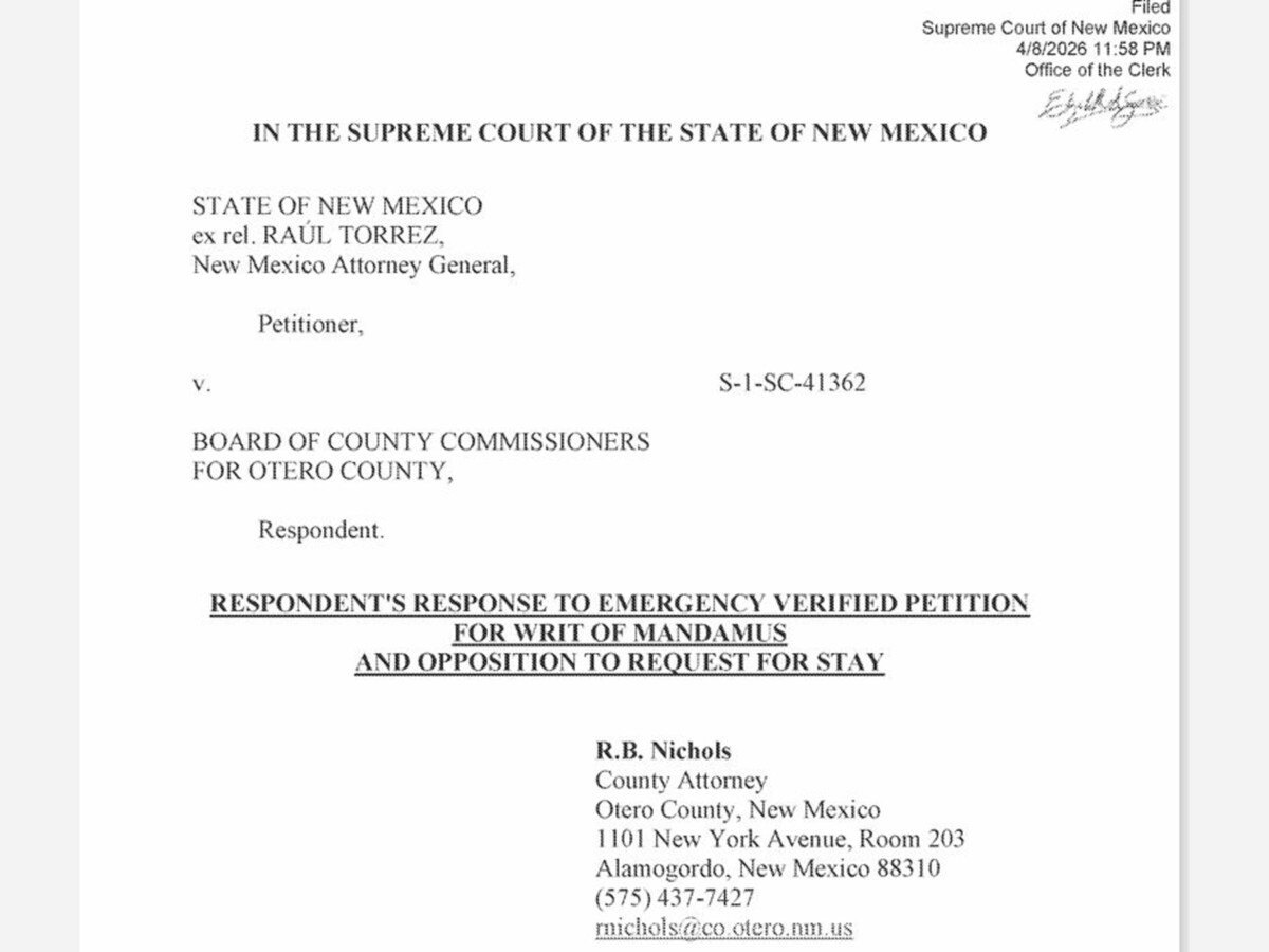 OTERO COUNTY ATTORNEY NICHOLS TO STATE SUPREME COURT: AG TORREZ MANUFACTURED A CRISIS THAT DIDN'T EXIST — EIGHTEEN YEARS OF STATE SILENCE PROVES IT