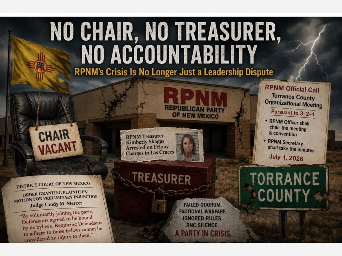 No Chair, No Treasurer, No Accountability By Gary Person
