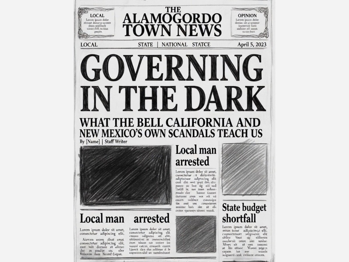 Governing in the Dark: What Bell, California and New Mexico’s Own Scandals Teach Alamogordo About Open Government