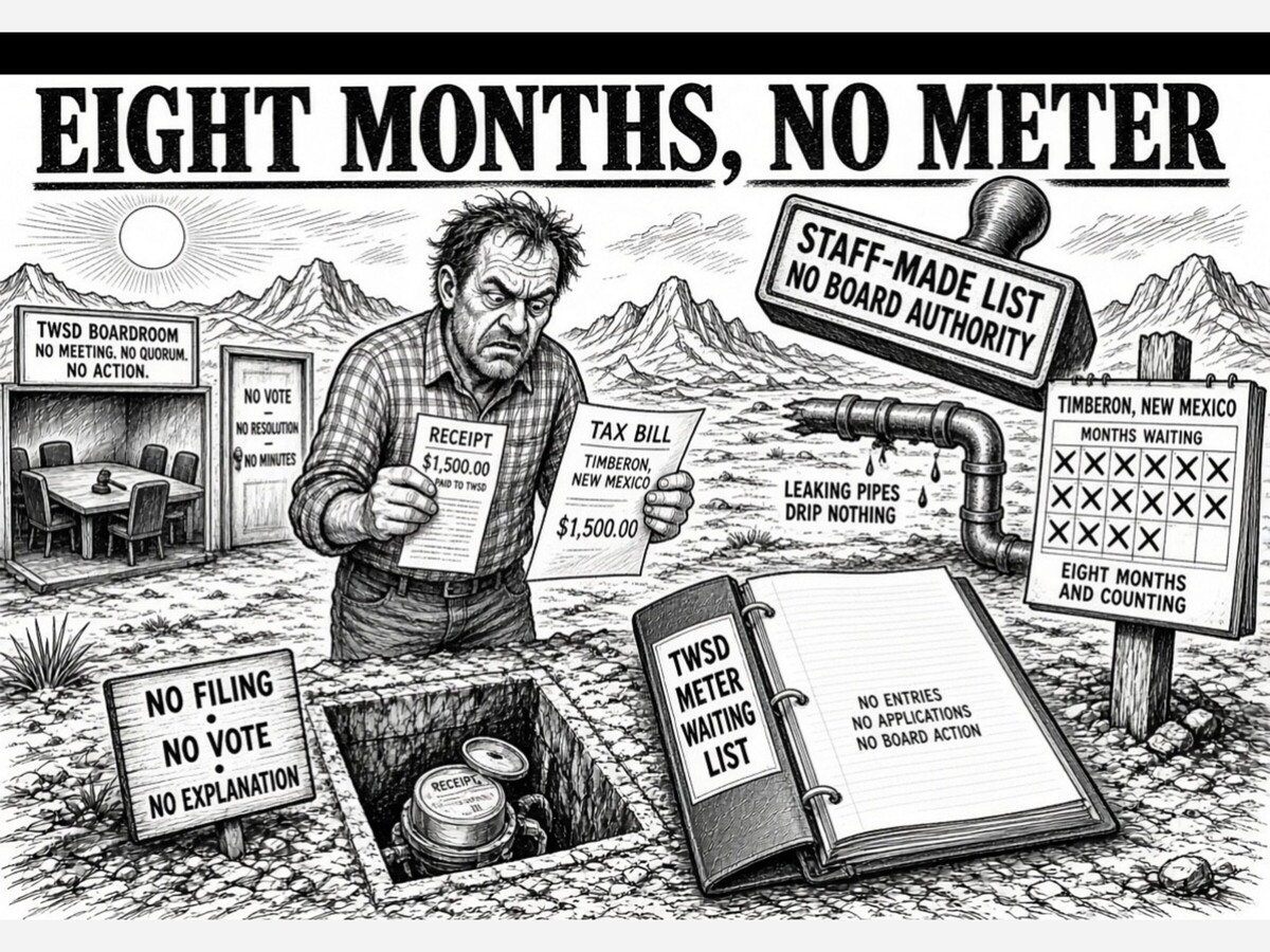 Eight Months, No Meter: Timberon’s Waiting List Has No Filing, No Vote, and No Explanation