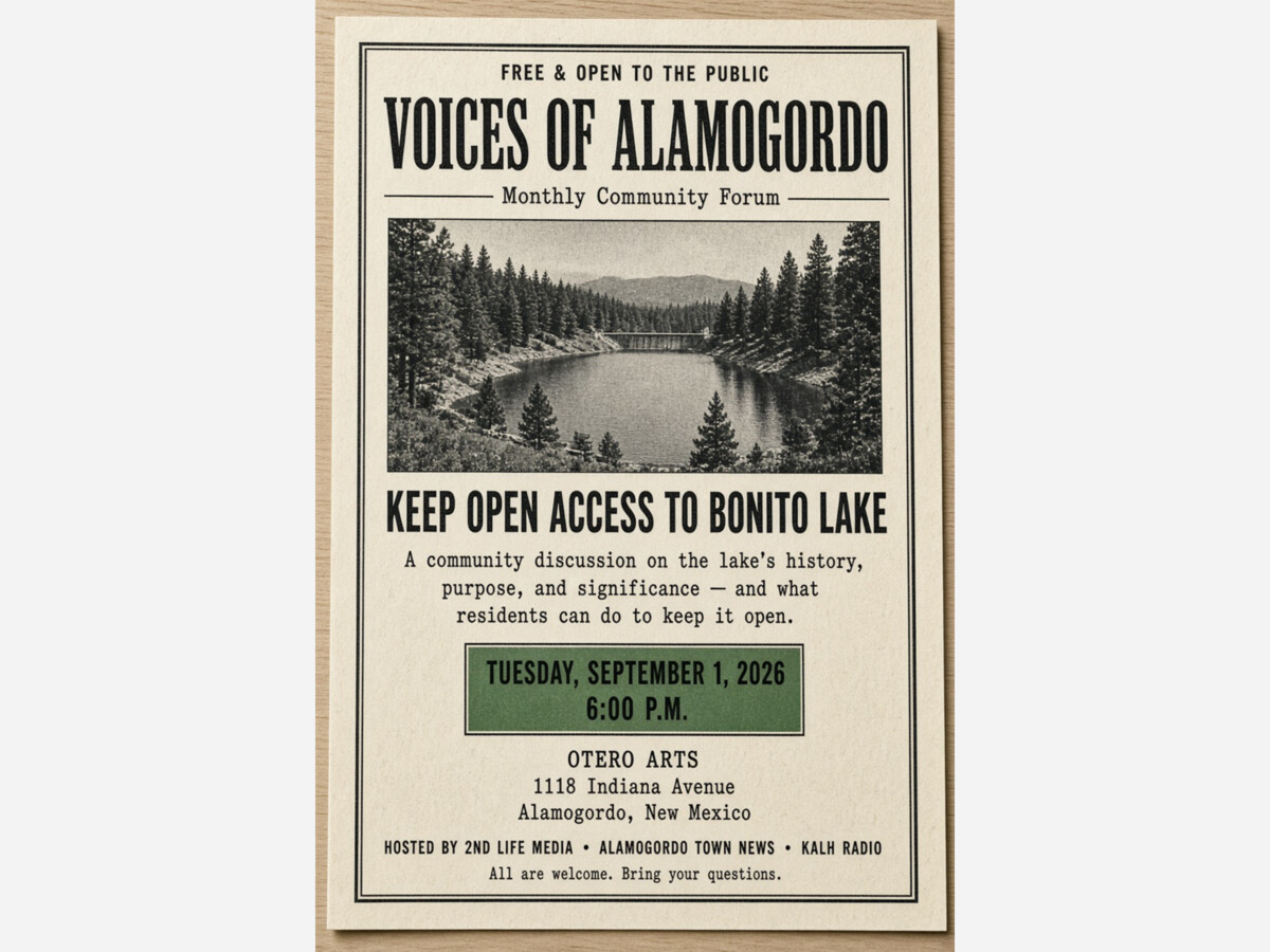 City Manager Stockwell and Others to Join Community Forum on Bonito Lake Fencing Proposal Tuesday at Otero Arts