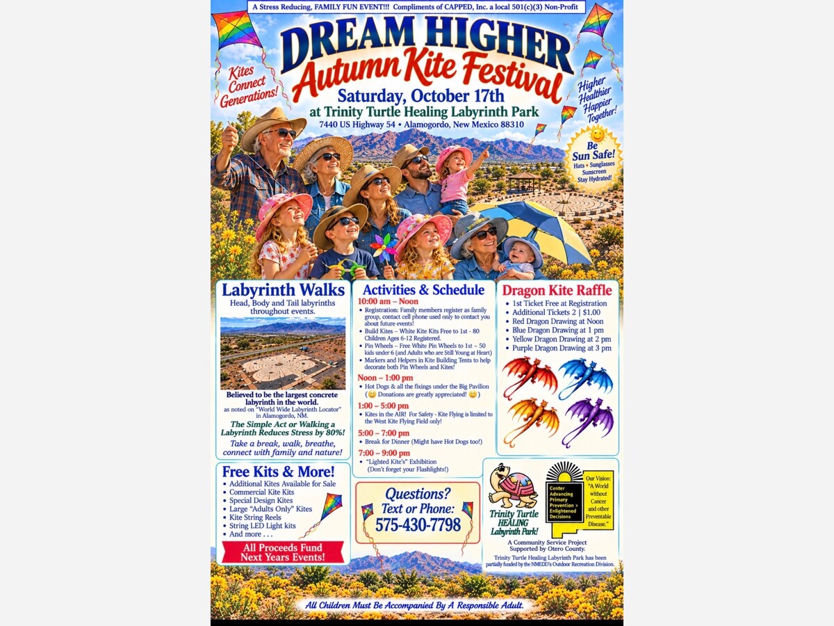 Kite festival to fill the sky over Alamogordo labyrinth park Oct. 17