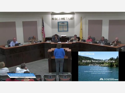 Bonito Lake: 9/22 City of Alamogordo Commission Meeting, Agenda Item #8