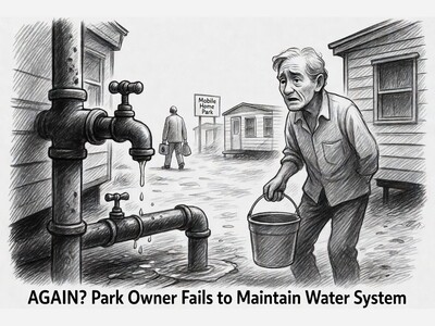 Park Owner Fails to Maintain Water System, Again Commentary By Gary Perry