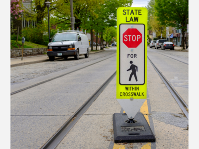 Stop for Pedestrians at 10th and New York