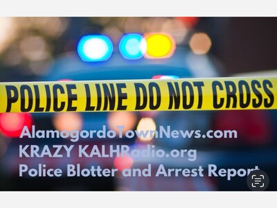 Alamogordo Police Activity Logs March 25th thru 31st, 2024
