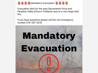 Mandatory Evacuation Ordered and Separate Fire in Chaparral NM 