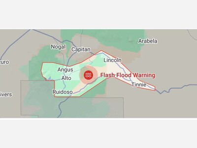 National Weather Service Ruidoso Flash Flood Warning updated to 5:45 pm