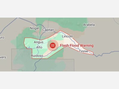 Ruidoso Flash Flood Warning until 445 pm Monday 