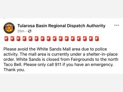 Police Incident Thursday Night Places White Sands Mall Placed Into Shelter in Place 