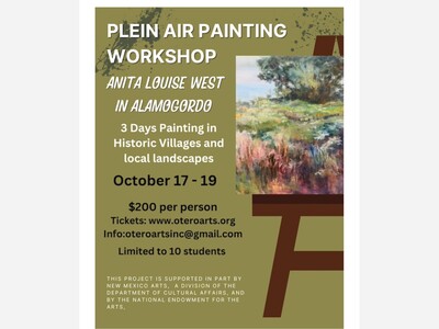 Otero Arts Hosts Plein Air Painting Workshop with Anita Louise West, October 17 - 19, 2024