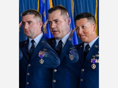 Military News: Three Airmen Awarded Purple Heart