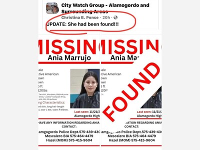 UPDATED: Authorities Found the Missing Mescalero Apache Teenage Girl Ania Marrujo