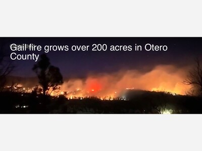 Gail Fire Burns 235 Acres in Otero County New Mexico 