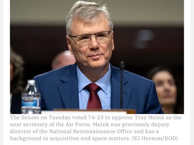 Troy Meink Confirmed as New Air Force Secretary 