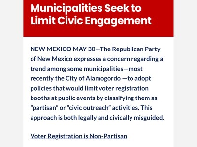 New Mexico Republican Chair Challenges Alamogordo Event Rules