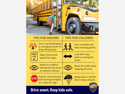 New School Season Has Begun Caution on Roadways