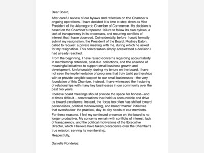 Shakeup and Resignation in Alamogordo Chamber of Commerce Board Leadership