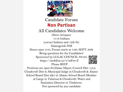 Community Voices to Take Center Stage at Alamogordo’s Nonpartisan Candidate Forum