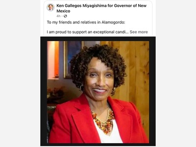 Gubernatorial Candidate Ken Gallegos Miyagishima Endorsed Sharon McDonald for Mayor of Alamogordo 