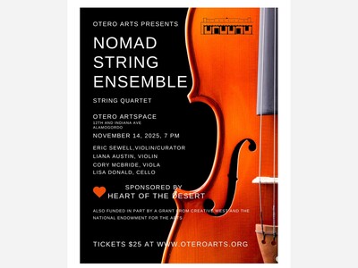 Otero Arts to Host Beethoven, Mendelssohn, and Schubert performed by the acclaimed Nomad String Ensemble.