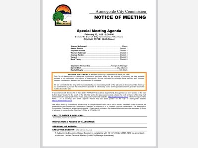 Commentary: Public Input Sought No Position Has Greater Influence on Alamogordo Government than City Manager 