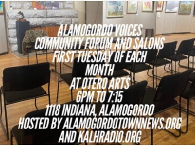 Alamogordo Community Forums Salon Series Spotlights Mental Health Leaders -Kimmie Jordan & Lynn Kimball 6 pm 