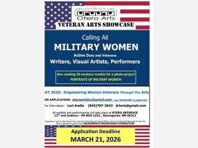 Otero Arts Issues Call for Military Women Artists, Writers, Performers and Models for 2026 Veteran Arts Showcase