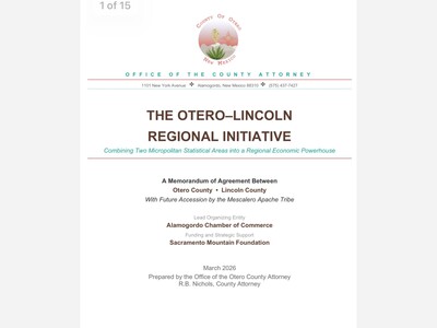 Otero County Commission Set to Deliberate on  Regional Economic Alliance with Lincoln County