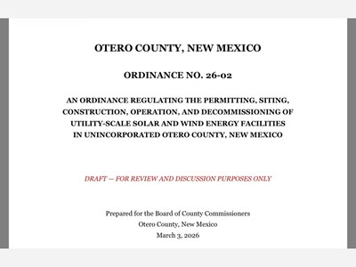 Otero County Advances Draft Ordinance to Regulate Utility-Scale Renewables Amid State’s Green Energy Push