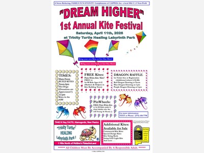 National Kite Month Kicks Off in April 2026: Alamogordo’s “Dream Higher” 1st Annual Kite Festival Soars at Trinity Turtle Healing Labyrinth Park