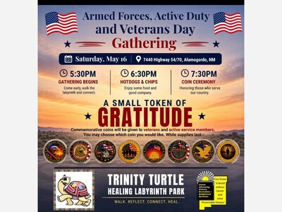 Alamogordo Honors Veterans at Trinity Turtle Healing Labyrinth Park Gathering 
