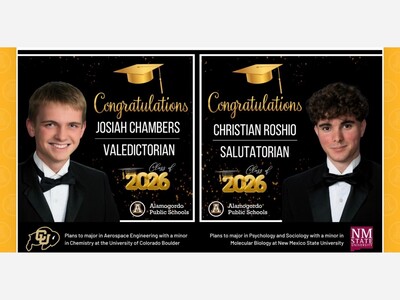 Alamogordo High School Celebrates the Class of 2026: Josiah Chambers Named Valedictorian, Christian Roshio Salutatorian