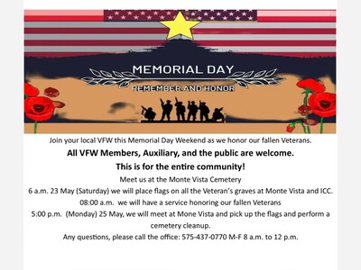 Alamogordo’s VFW 7686 Prepares to Honor Fallen Heroes This Memorial Day Weekend
