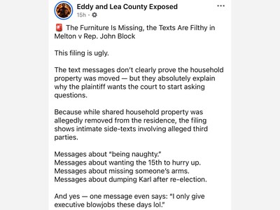 Eddy and Lea County Exposed Newsletter Vindicates Alamogordo Town News as New Court Filing and IPRA Revelations Confirm Accuracy of Reporting on Rep. John Block
