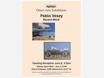 Pablo Vesey Brings Southwestern Spirit to Otero Arts with June Exhibition Thursdays thru Sundays 