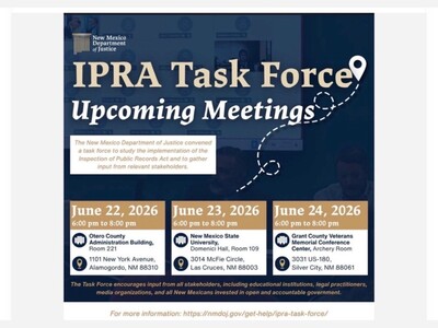 Otero County Residents Urged to Attend Monday Evening IPRA Task Force Public Meeting