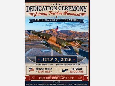 Gateway Freedom Monument Final Dedication Set for July 2 in Alamogordo as Part of America 250 Celebration