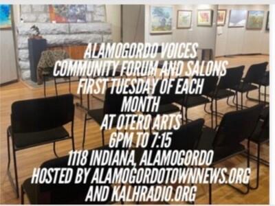 Voices of Alamogordo Forum Features Mayor McDonald and New City Manager Stockwell on Community Cleanup and Volunteerism 6 pm Otero Arts Tuesday 
