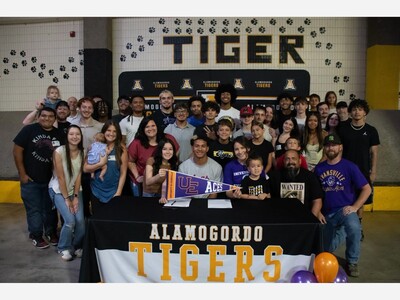 Alamogordo Track & Field Coaches and Athletes Celebrate Julian Benitez’s Commitment to Division I University of Evansville
