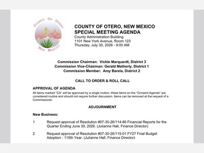 Otero County Approves Raises for Staff and Elected Officials 