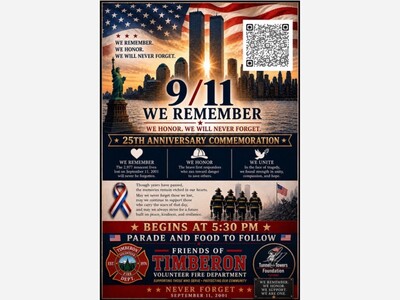 Save the date: Timberton Fire Department to Honor 9/11 Victims at 25th Anniversary Commemoration