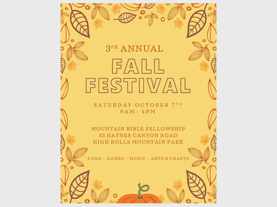 3rd Annual Fall Festival 