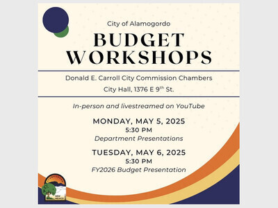 City of Alamogordo Budget Meetings Public is Invited 