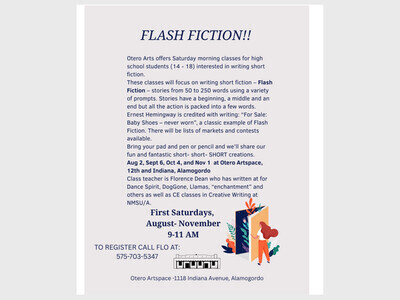 Otero Arts High School Fast Fiction Classes